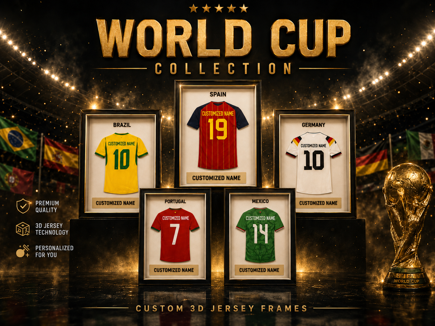 World Cup Country Jersey Frame