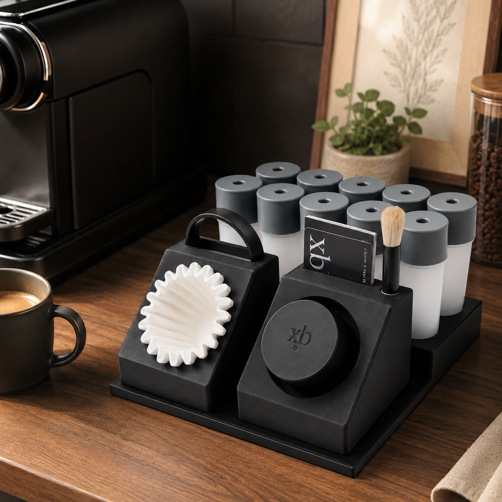 Printies Coffee Station Organizer — Compatible with xBloom Studio | Filter, Capsule, Tool & Cup Holder