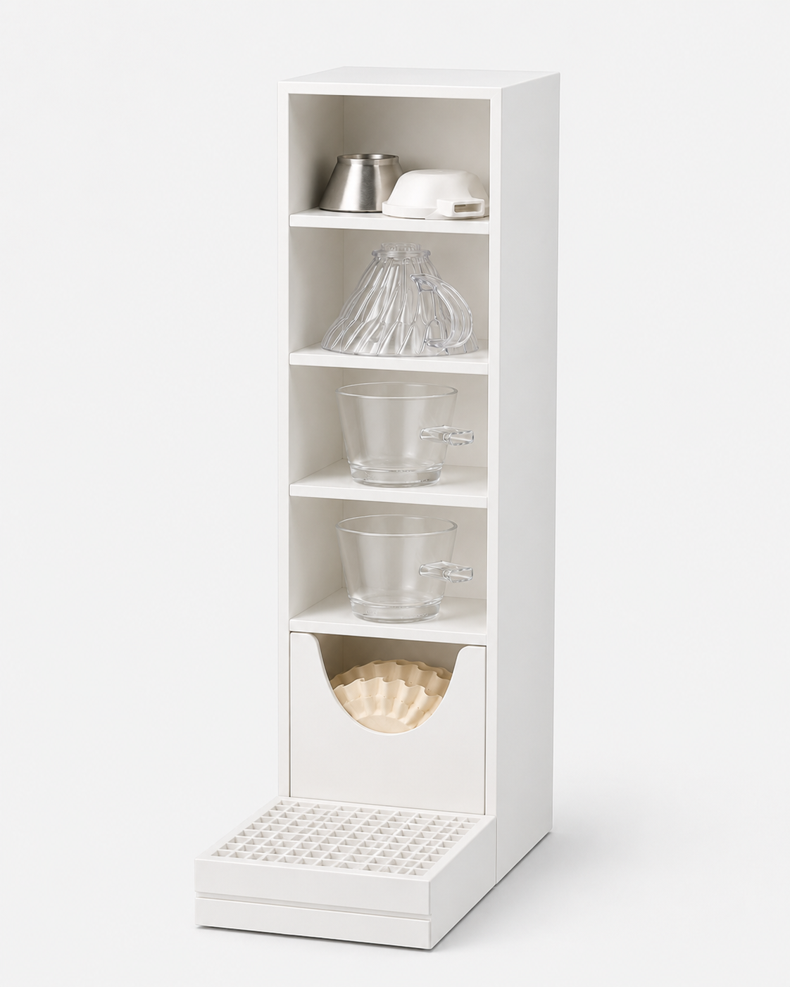 Coffee Accessory Organizer Compatible with xBloom Studio with Shelves & Drip Tray