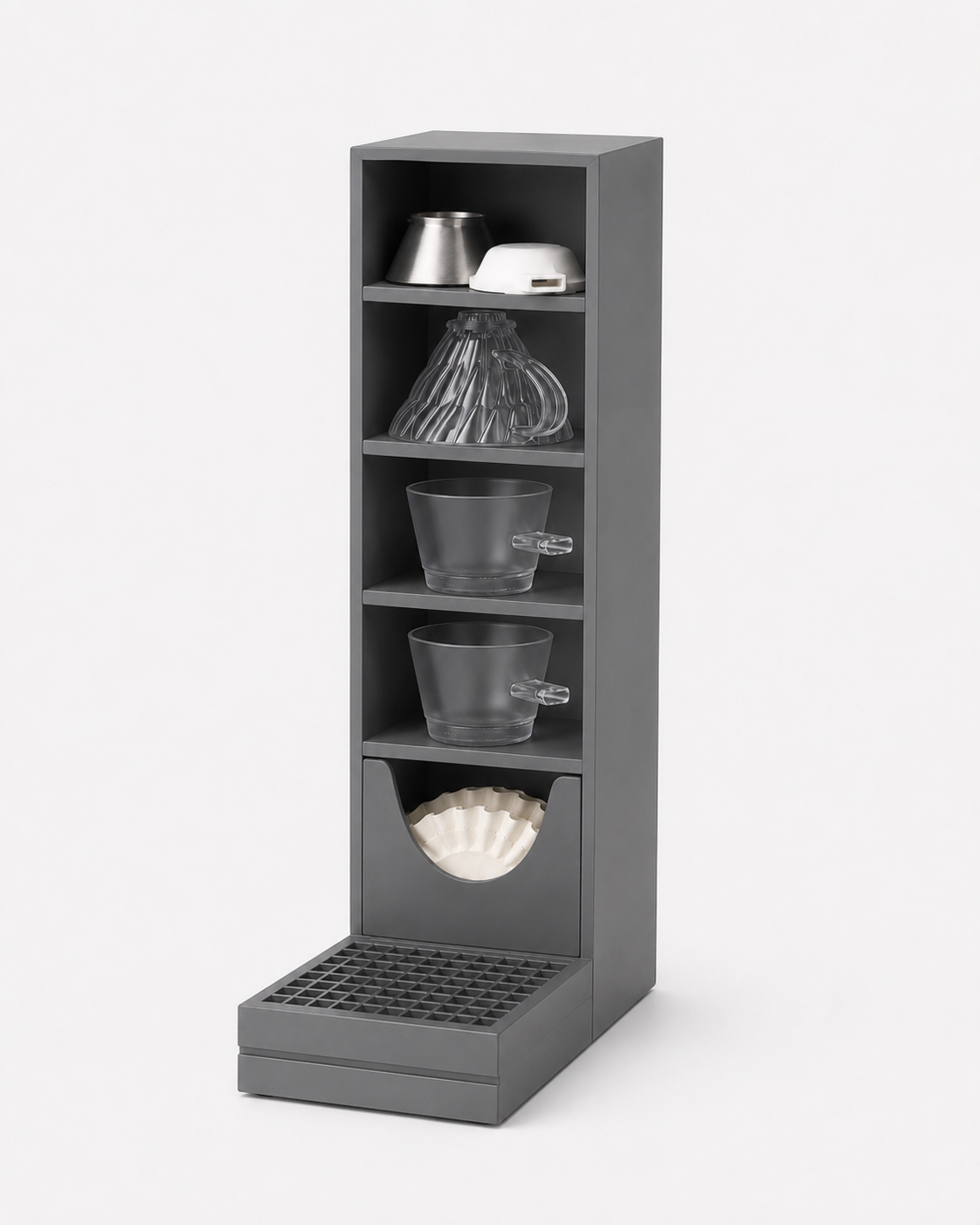 Coffee Accessory Organizer Compatible with xBloom Studio with Shelves & Drip Tray